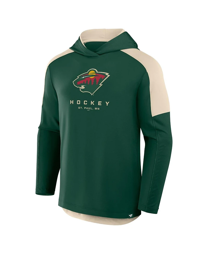 Fanatics Men's Hunter Green Minnesota Wild Meta Game Transitional Pullover Hoodie