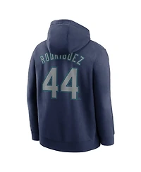 Nike Men's Julio Rodriguez Navy Seattle Mariners Player Name Number Club Fleece Pullover Hoodie