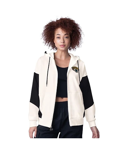 Starter Women's White Jacksonville Jaguars Scrimmage Full-Zip Hoodie