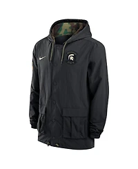 Nike Men's Black Michigan State Spartans 2025 Ncaa Military Appreciation Full-Snap Jacket