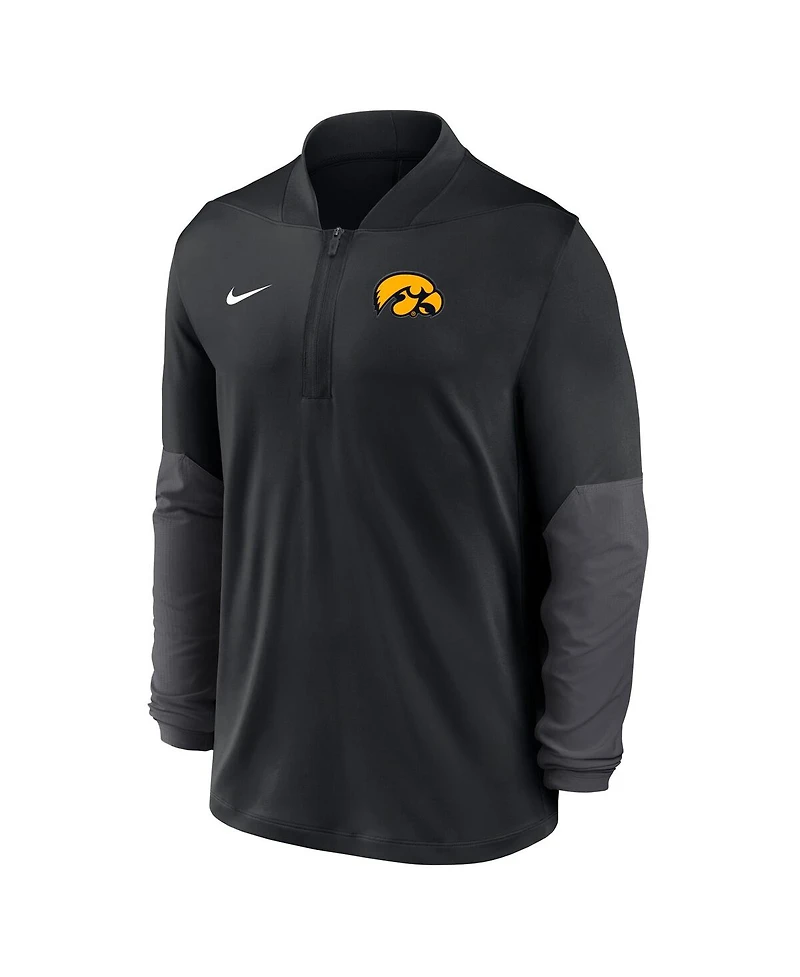 Nike Men's Black Iowa Hawkeyes One Goal Performance Half-Zip Pullover Hoodie