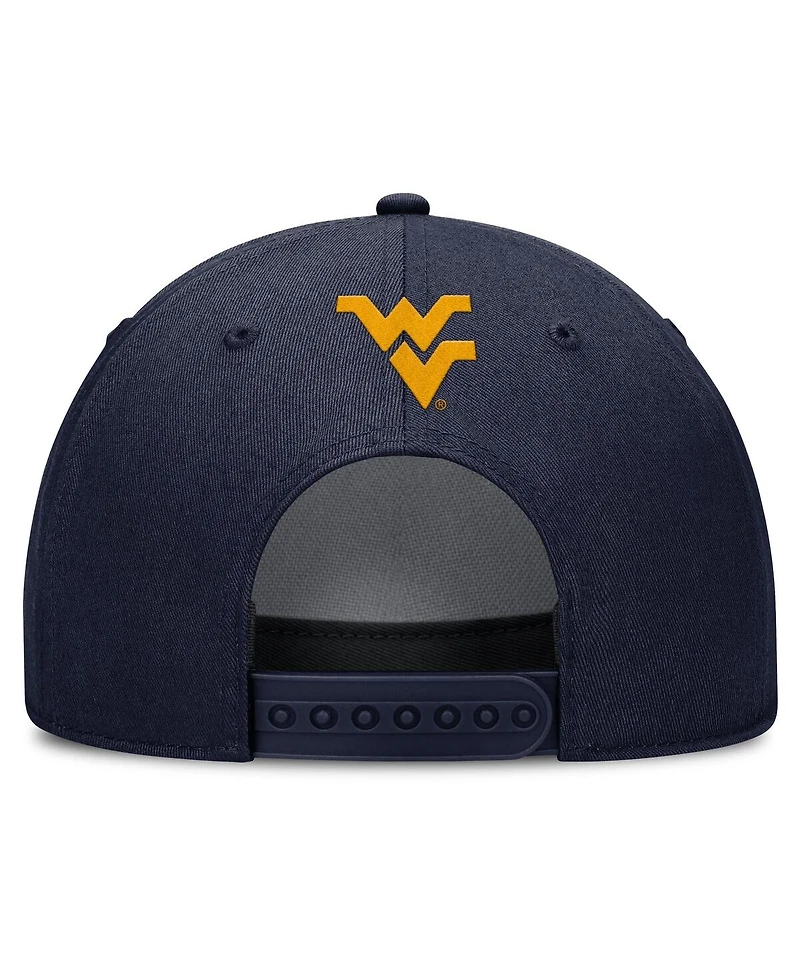 Nike Men's Navy West Virginia Mountaineers Rise Campus Adjustable Hat