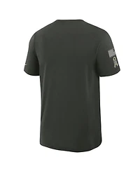 Nike Men's Dark Green Houston Texans 2025 Salute to Service Sideline Slub Dri-fit T-Shirt