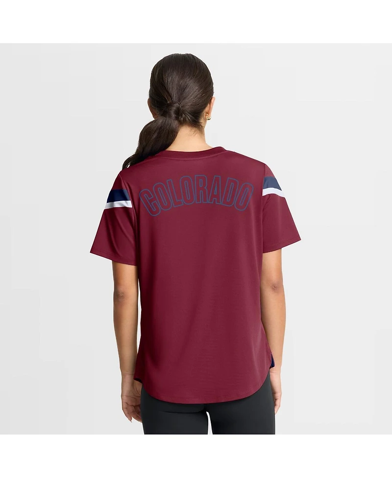 Fanatics Women's Burgundy Colorado Avalanche Offside Athena T-Shirt