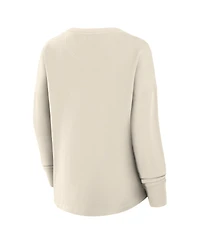 Fanatics Women's Cream Florida Panthers Oversized Slice Pullover Sweatshirt