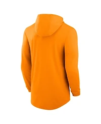 Nike Men's Tennessee Orange Volunteers Legacy Tri-Blend Dri-fit Long Sleeve Hoodie T-Shirt