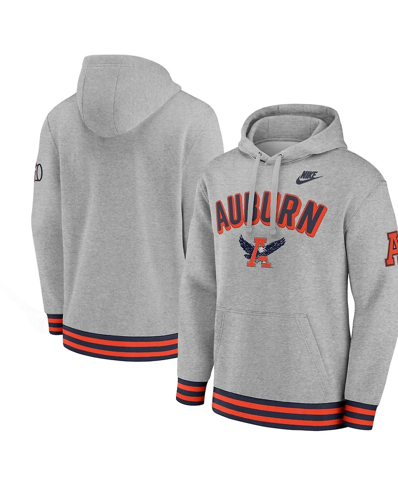 Nike Men's Heather Gray Auburn Tigers Legacy Retro Pullover Hoodie