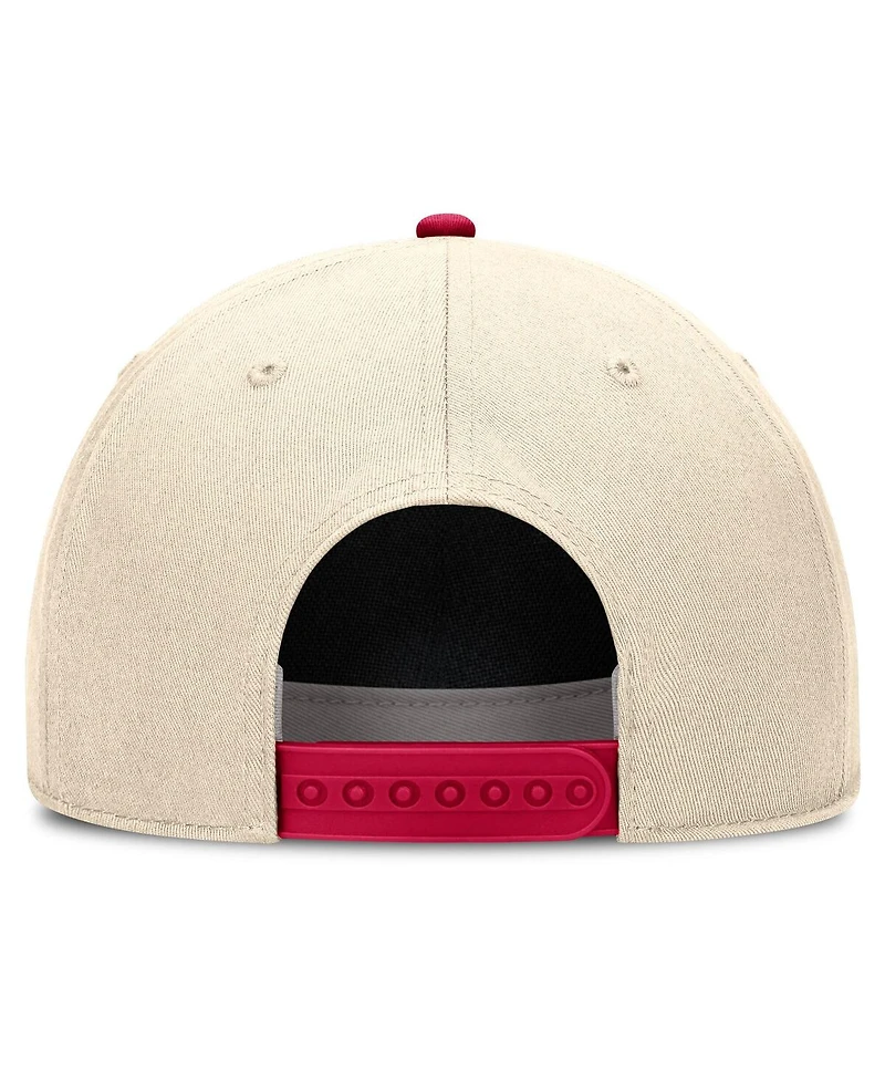 Nike Men's Natural/Crimson Oklahoma Sooners Academic Rise Dri-fit Adjustable Hat