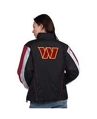 Starter Women's Black/Burgundy Washington Commanders Thursday Night Gridiron Half-Zip Jacket