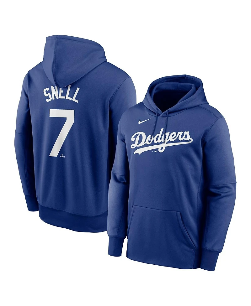 Nike Men's Blake Snell Blue Los Angeles Dodgers Player Name Number Hoodie