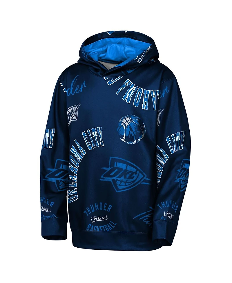 Outerstuff Big Boys and Girls Navy Oklahoma City Thunder Moving Violation Hoodie