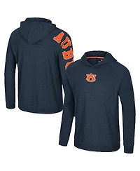 Colosseum Men's Navy Auburn Tigers Back Business Long Sleeve Raglan Hooded T-Shirt