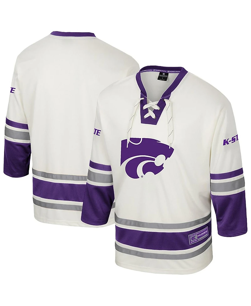 Colosseum Men's Cream Kansas State Wildcats Puck Proud Fashion Hockey Jersey