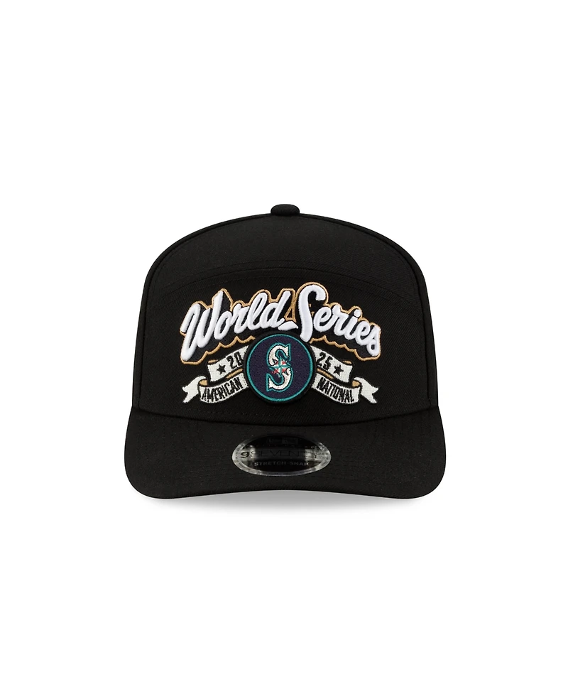 New Era Men's Black Seattle Mariners 2025 American League Champions Locker Room 9SEVENTY Adjustable Hat