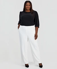 Kasper Plus Core Julia Stretch Wide-Leg Pants