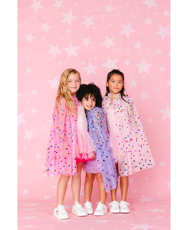 Sweet Wink Girls Raspberry Confetti Cape