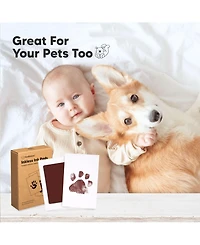 KeaBabies 4pk Inkless Ink Pad for Baby Hand and Footprint Kit, Clean Touch Dog Paw