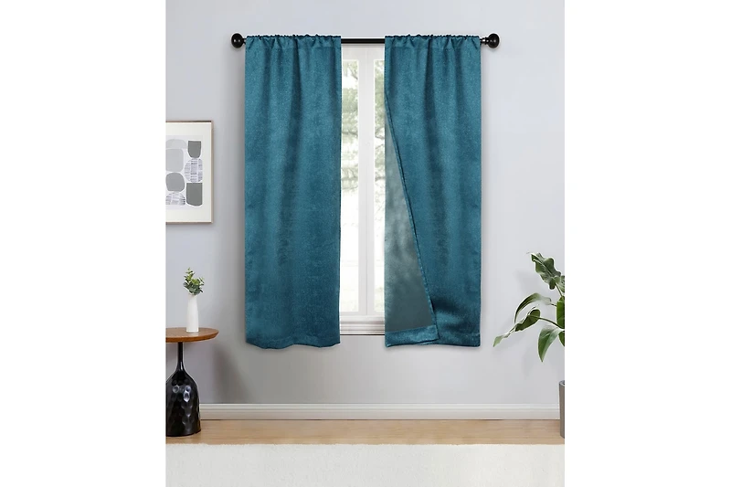 Superior Senna Textured Blackout Curtain Set of 2 Panels