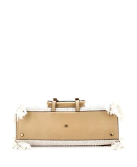 Pre-Owned Chloe Medium Edith Nm Satchel Knit Cotton with Leather