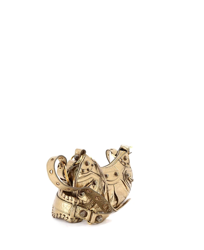 Pre-Owned Balenciaga Xs Le Cagole Giant Studs Shoulder Bag Leather