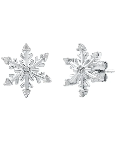 Macy's Diamond Earrings (1/10 ct. t.w.) in Sterling Silver