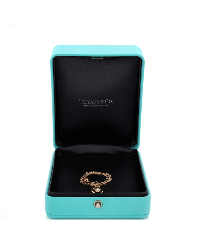Pre-Owned Tiffany & Co. Elsa Peretti Open Heart 3 Diamonds Pendant Necklace