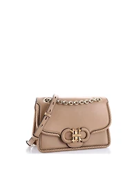 Pre-Owned Salvatore Ferragamo Medium Gancini Turnlock Flap Bag Leather