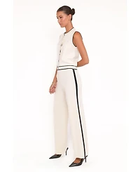 Petal and Pup Women's Jules Knitted Pant Set - White