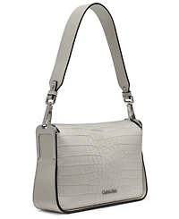Macy's Fay Sueded Croc Medium Shoulder Bag
