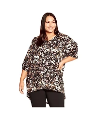 Avenue Women's Leila Foil Print Top
