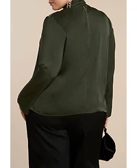 Eloquii Women's High Neck Drape Top