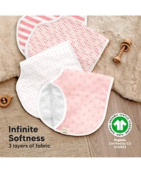 KeaBabies Kids 4pk Hallo Burp Cloths, Cotton Cloth for Girls, Boys, Soft & Absorbent Burping Cloths