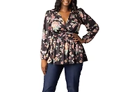 Women's Plus Leah Long Sleeve Tunic Top