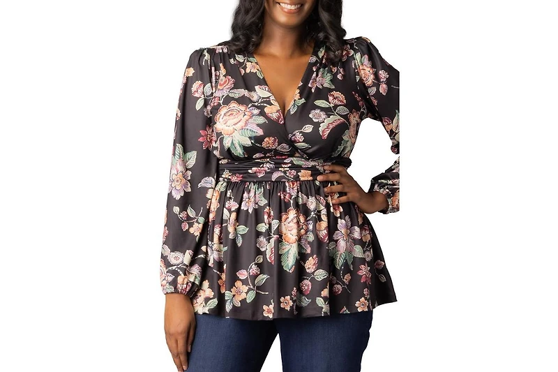 Women's Plus Leah Long Sleeve Tunic Top