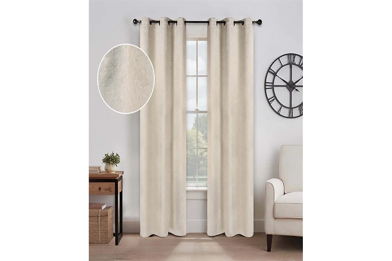 Superior Senna Textured Blackout Curtain Set of 2 Panels
