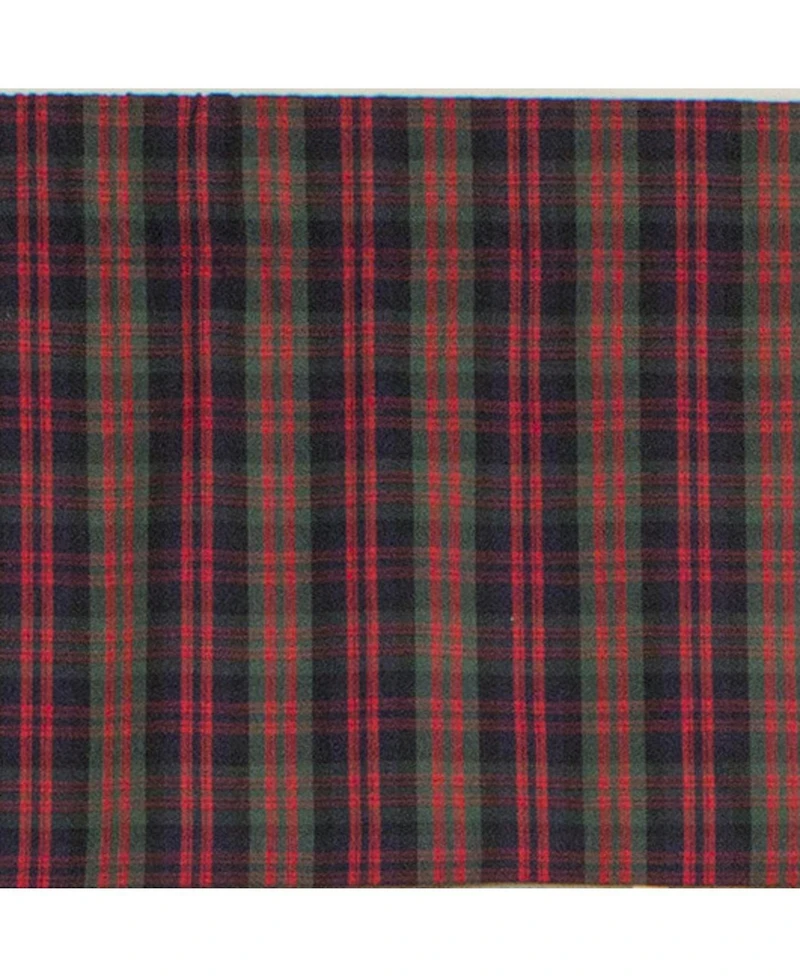 Rlf Home Timeless Plaid Tailored 100% Cotton with Fully Lined 3" Rod Pocket Valnance for Windows 50" x 14" Multi