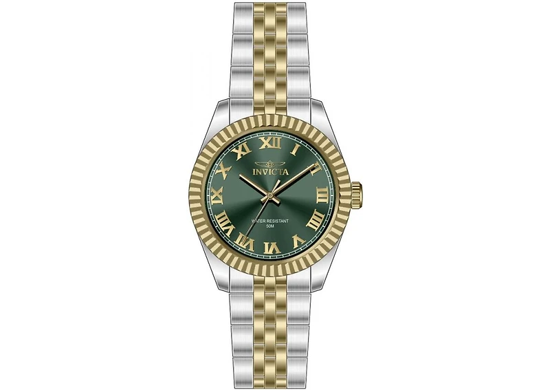 Invicta Women's Specialty Quartz 3 Hand Green Dial Watch