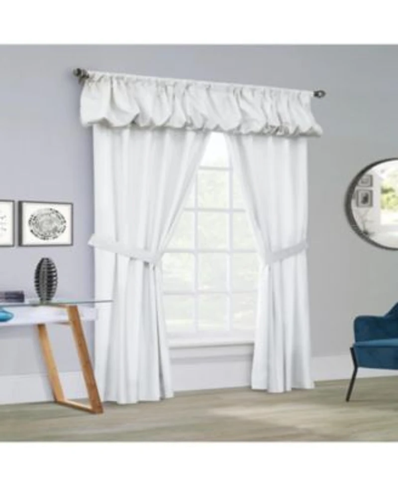 Commonwealth Prescott Rod Pocket Dressing Window Curtain Panel Set 80x84 X22 White
