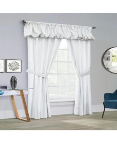 Commonwealth Prescott Rod Pocket Dressing Window Curtain Panel Set 80x84 X22 White