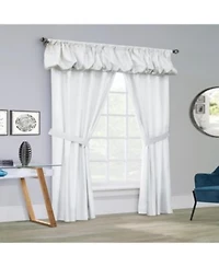 Commonwealth Prescott Rod Pocket Dressing Window Curtain Panel Set 80x84 X22 White