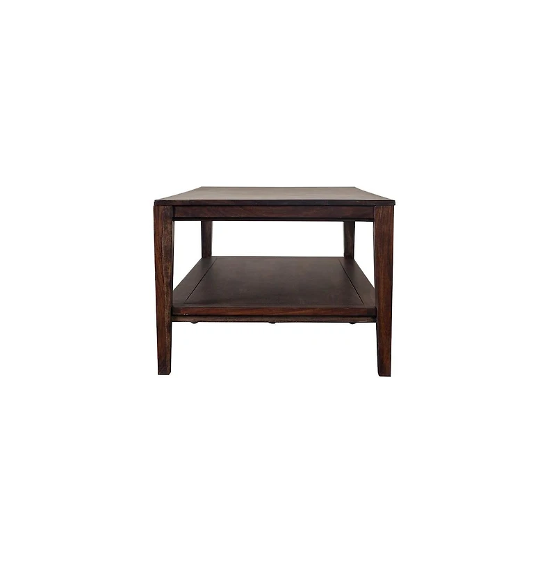 Porter Designs Fall River Solid Sheesham Wood Coffee Table, Gray