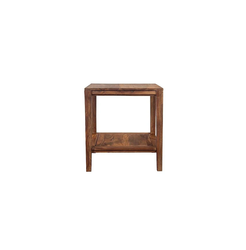 Porter Designs Fall River Solid Sheesham Wood End Table