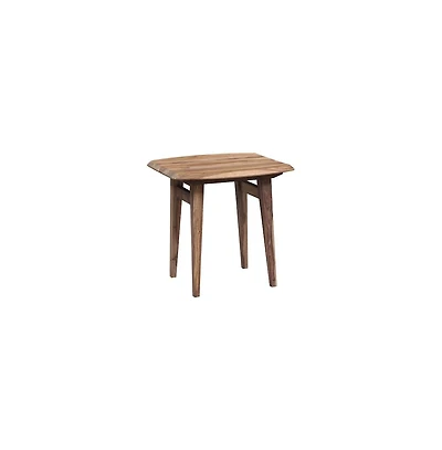 Porter Designs Fusion Solid Sheesham Wood End Table, Natural