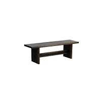Porter Designs Udo Solid Wood Dining Bench, Black