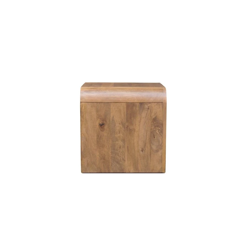 Porter Design Palencia Solid Mango Wood End Table, Natural
