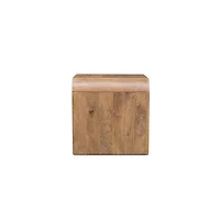 Porter Design Palencia Solid Mango Wood End Table, Natural