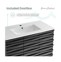 Swiss Madison Cascade 36" Bathroom Vanity in Black