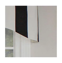 Cabana Stripe Design 3" Rod Pocket Valance 50" x 17" Black by Rlf Home