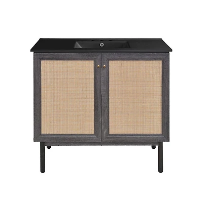 Swiss Madison 36" Freestanding Bathroom Vanity in Oak