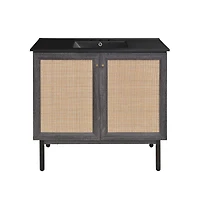 Swiss Madison 36" Freestanding Bathroom Vanity in Oak